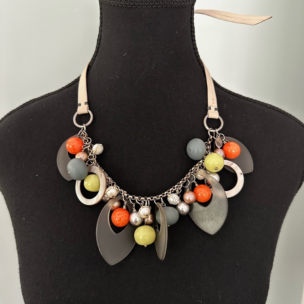 Hand Crafted 60’s Inspired Multicolor Statement Necklace